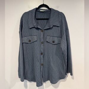 Bucket list grandpa style knit shacket‎